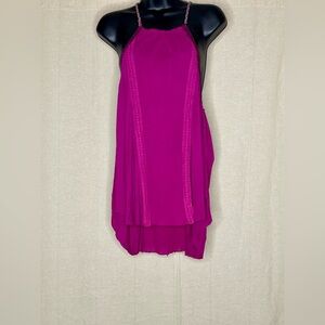 Free People Fuchsia Halter Tank Top